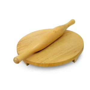 Premium Wooden Chakla Belan Set – Natural Finish Roti Rolling Board & Pin