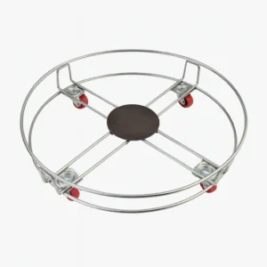 Heavy-Duty Stainless Steel Gas Cylinder Trolley with 360° Rotating Wheels